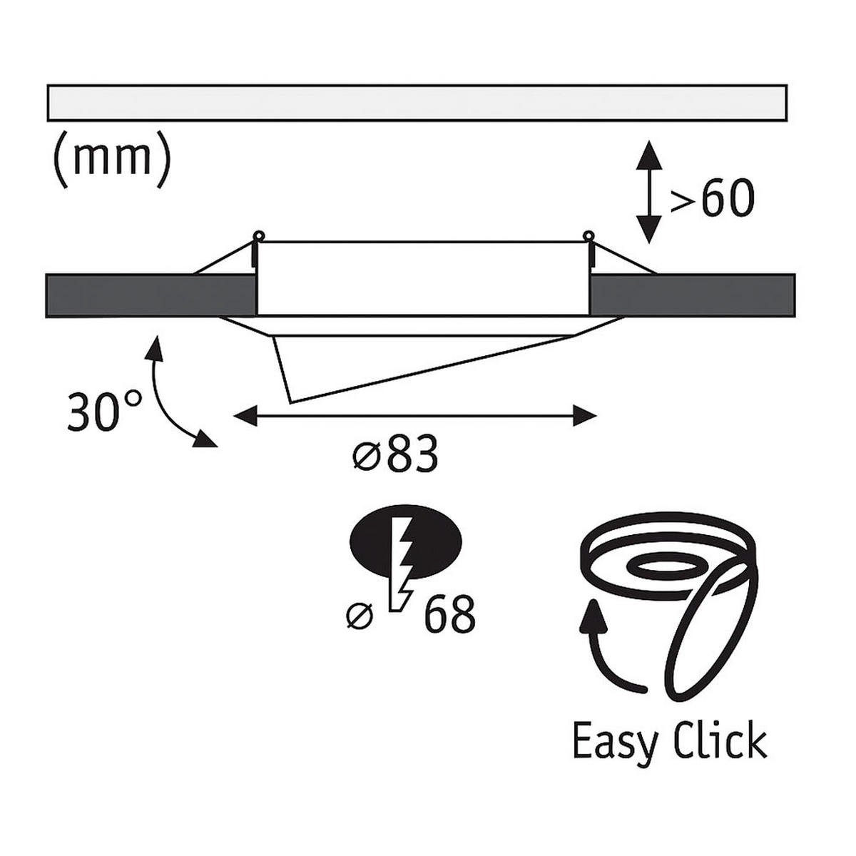 LED DECKENLEUCHTE Silber Aluminium 6er Set - Silberfarben, Metall (8.3/8.3/6cm)