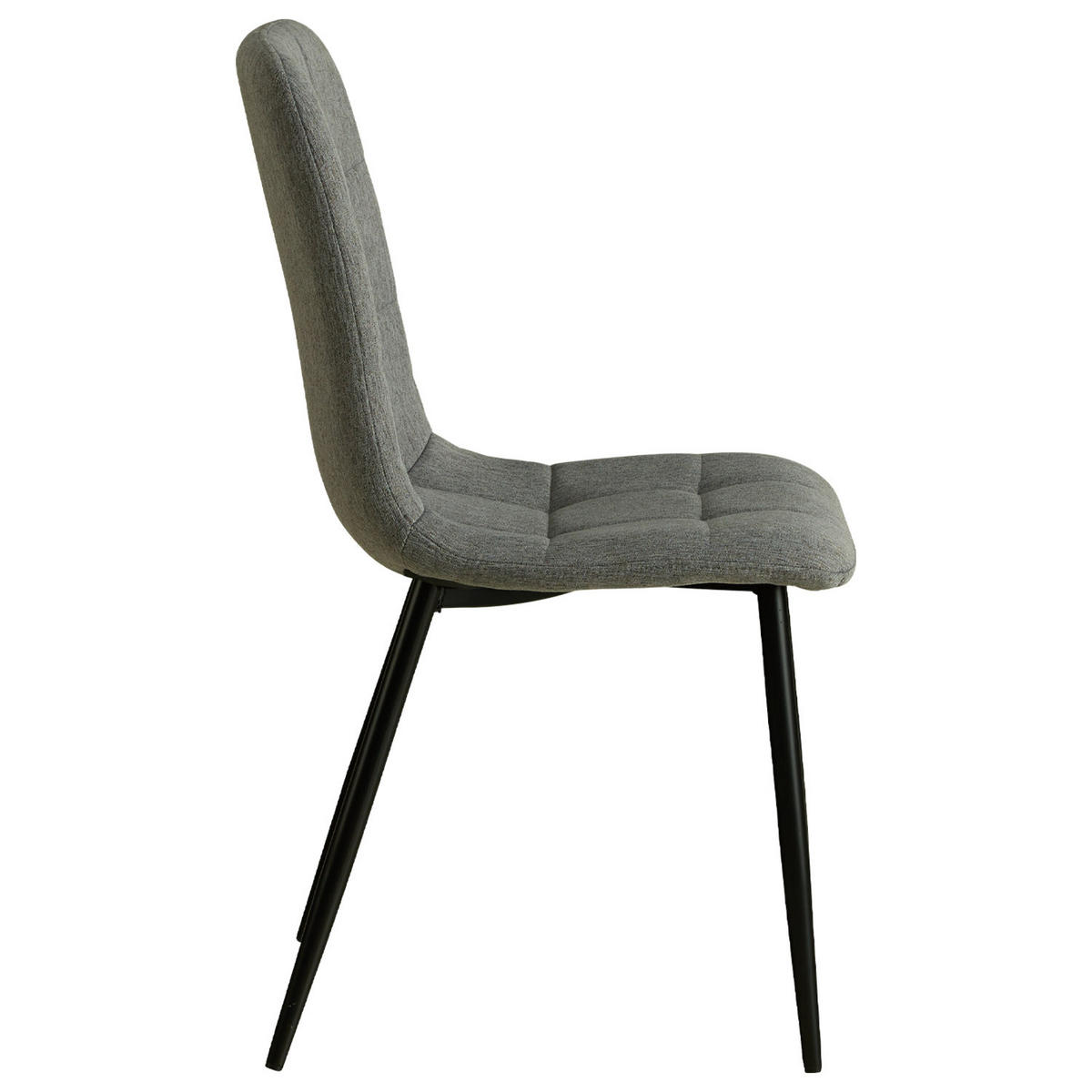 STUHL in Stahl Leinen Grau - Grau, Textil (43/88/50cm) - Homestyle4u
