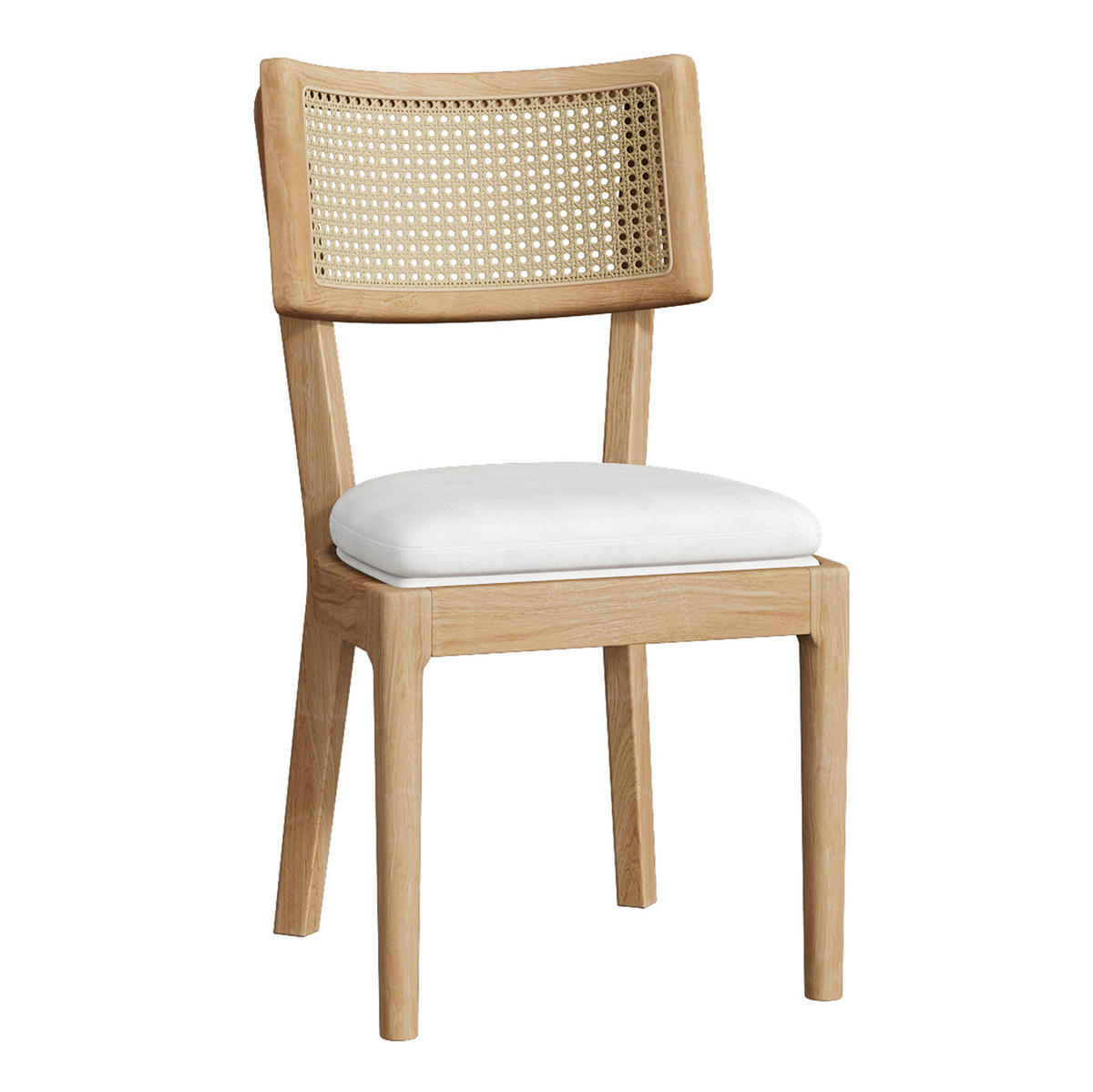 ESSZIMMERSTÜHLE 4er-Set mit Rattan-Rückenlehne Massivholz Wood - Braun, Holz (58/88/50.1cm) - Meubliv