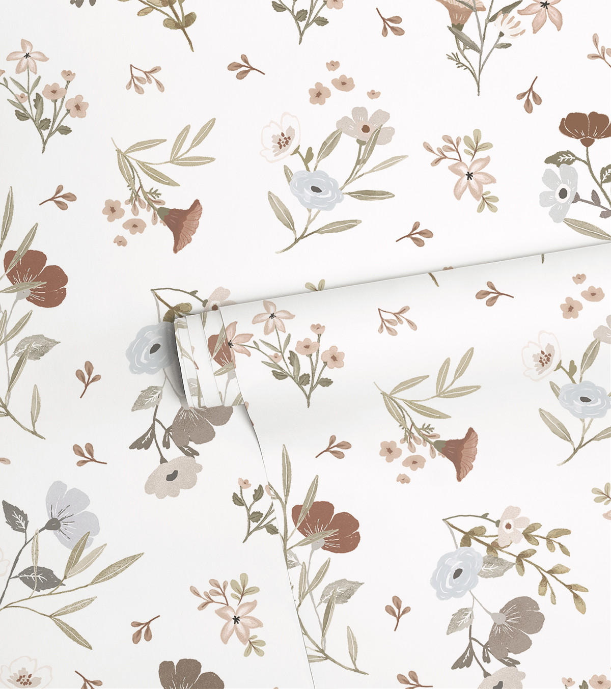 VLIESTAPETE Lilydale Blumen 50 cm x 10 m, weiß - Multicolor, Papier (50/1000cm) - Lilipinso