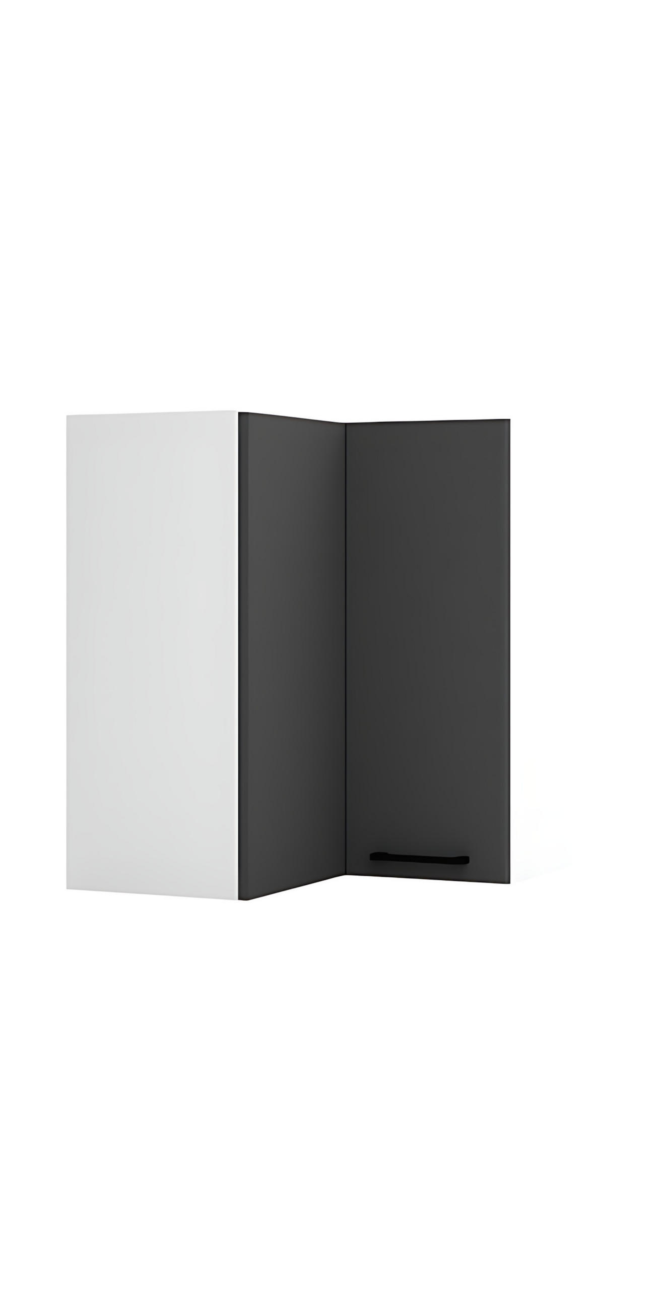 ECKHÄNGESCHRANK WRN P/L - Morvex - Platzsparende Lösung mit Stil - Anthrazit, Holz/Metall (60/72/60cm) - ROYAL24_MARKT
