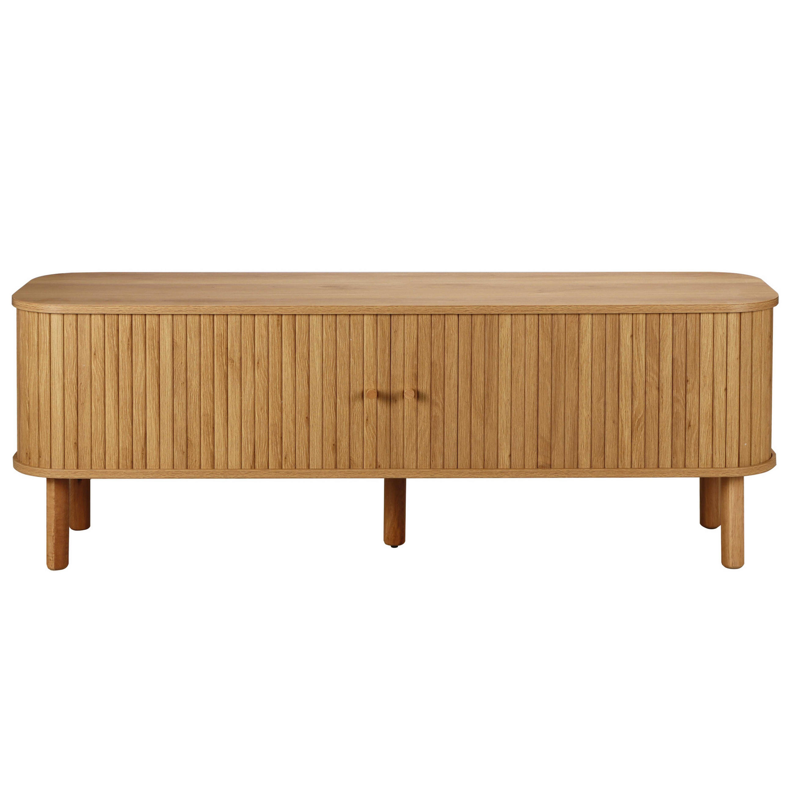 TV-SCHRANK, helles Holzeffekt - Beige, Holz (40/55/150cm) - Oviala