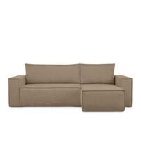 ECKSOFA-LINKS/RECHTS NAPI II mit Schlaffunktion, hellbraun - Hellbraun, Textil (262/148cm) - KONSIMO®