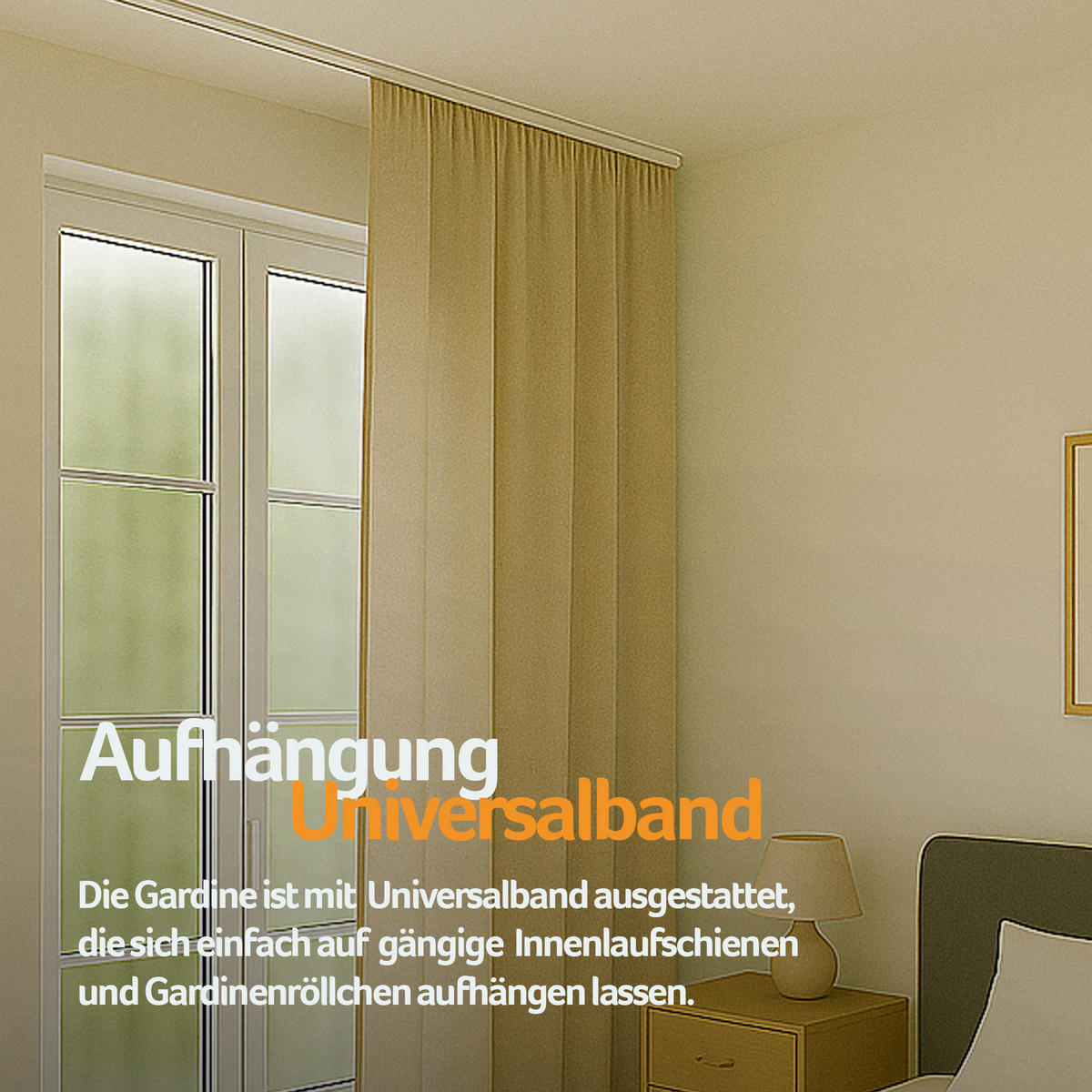 VORHANG Blickdicht ( 140x145cm ) mit Kräuselband / Universalband in Beige - Beige, Textil (140/145cm) - Bestlivings