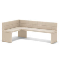 ECKBANK links MELVIN Kunstleder, 128/168 cm Beige - Beige, Holz/Kunststoff (128/168cm) - Idohome