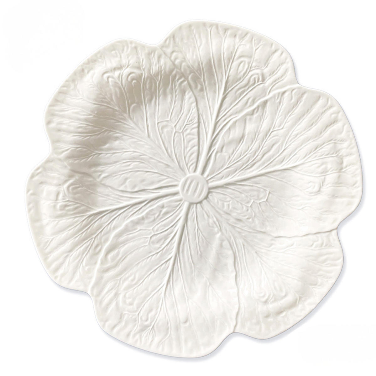 TAFELSERVICE 4-teilig Porzellan Weiß 33/26,8/21,7/16,5 cm - Weiß/Grün, Keramik (33/2/33cm) - Quality Elegance