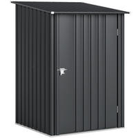 GARTENHAUS aus verzinktem Stahl mit Tür 100 x 104 x 160 cm ,dunkelgrau - Dunkelgrau, Metall (100/160/104cm) - Vallsero