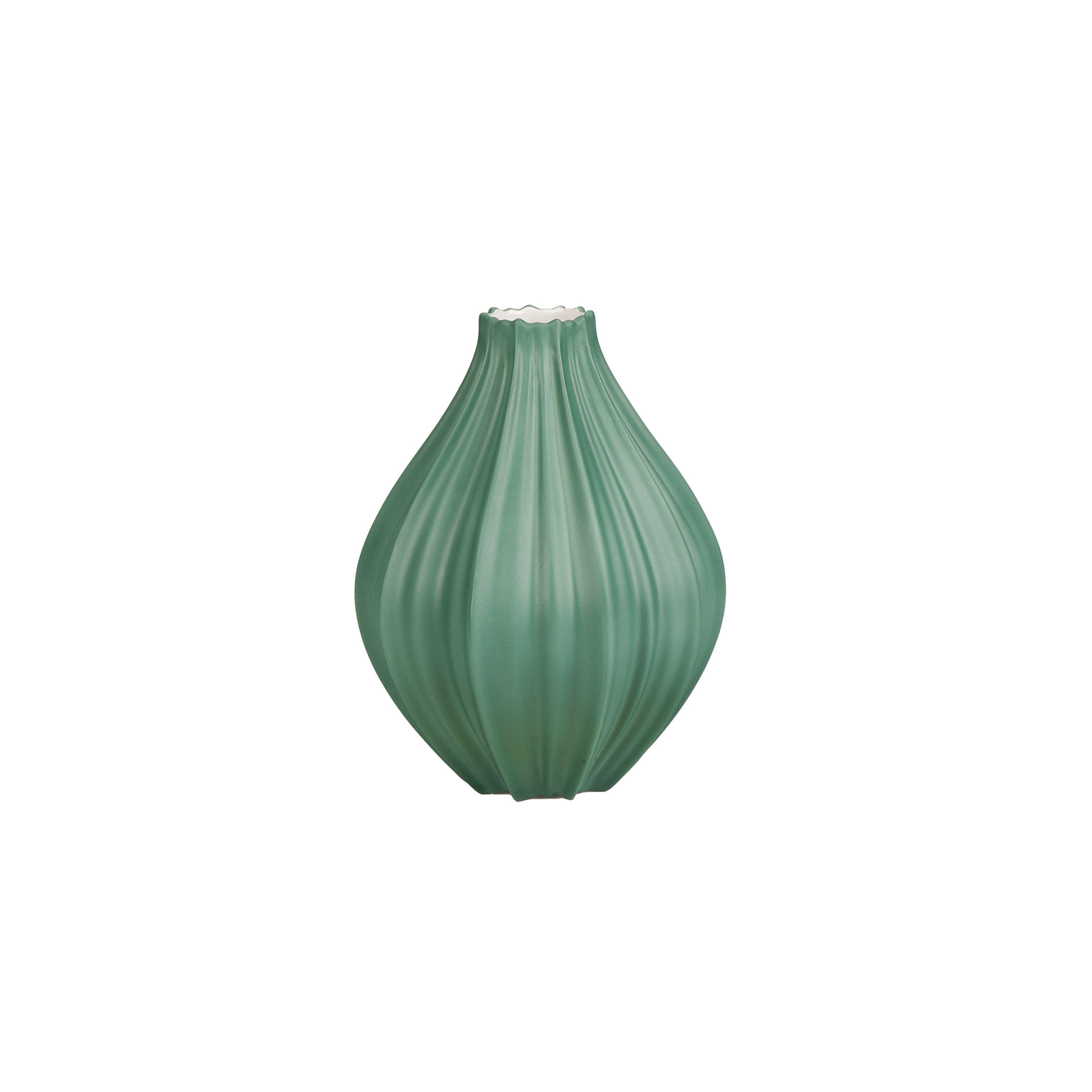 VASE Bahar, Biskuit-Porzellan, grün, 18 cm - Grün, Keramik (18cm) - Goebel