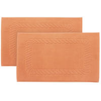 BADEMATTE, 2er-Set, 50x70 cm, 100% Baumwolle, Orange - Terracotta, Textil (50/70cm) - Zollner
