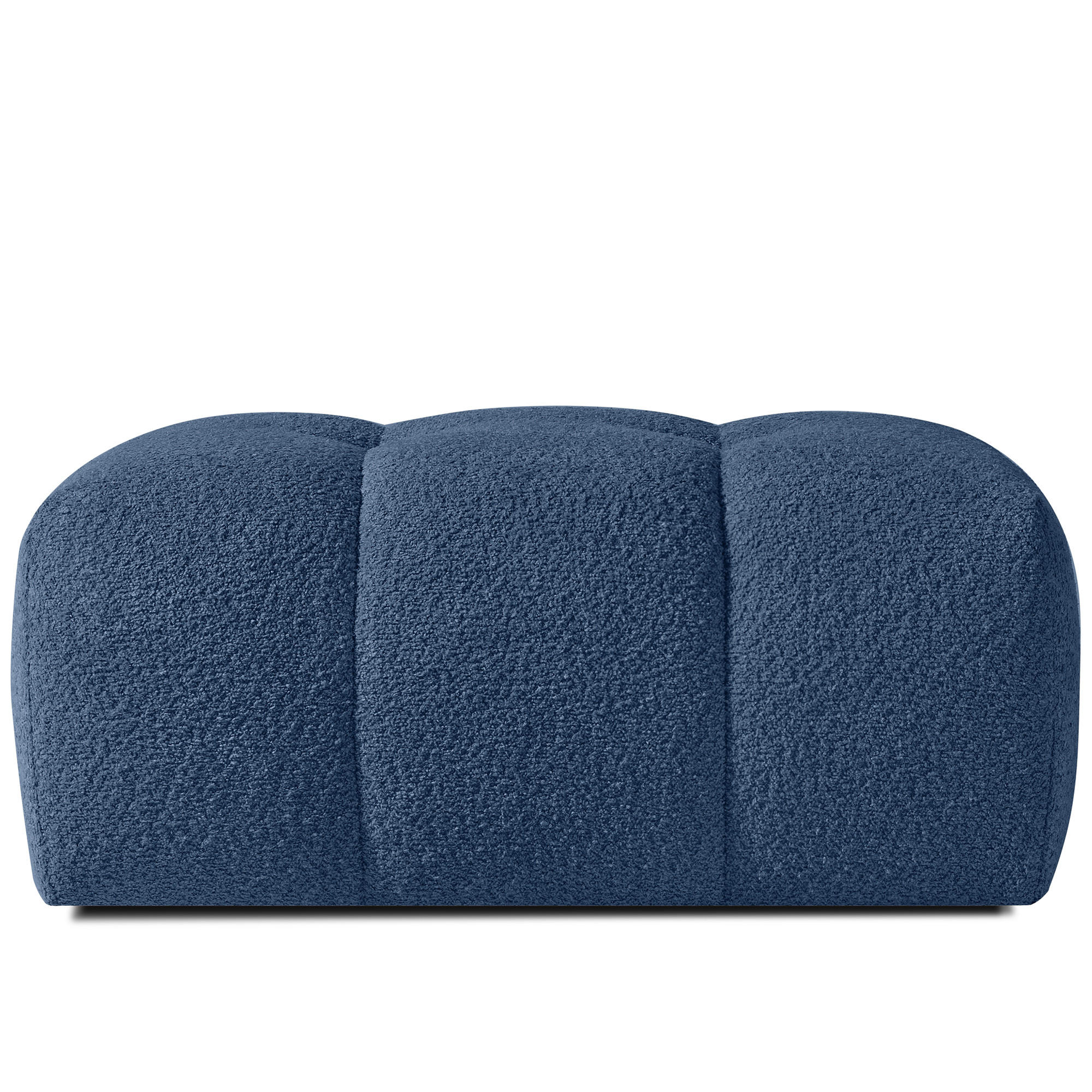 POUF RAVIA, Bouclé, Marineblau - Dunkelblau, Holz/Textil (96/45/50cm) - KONSIMO®