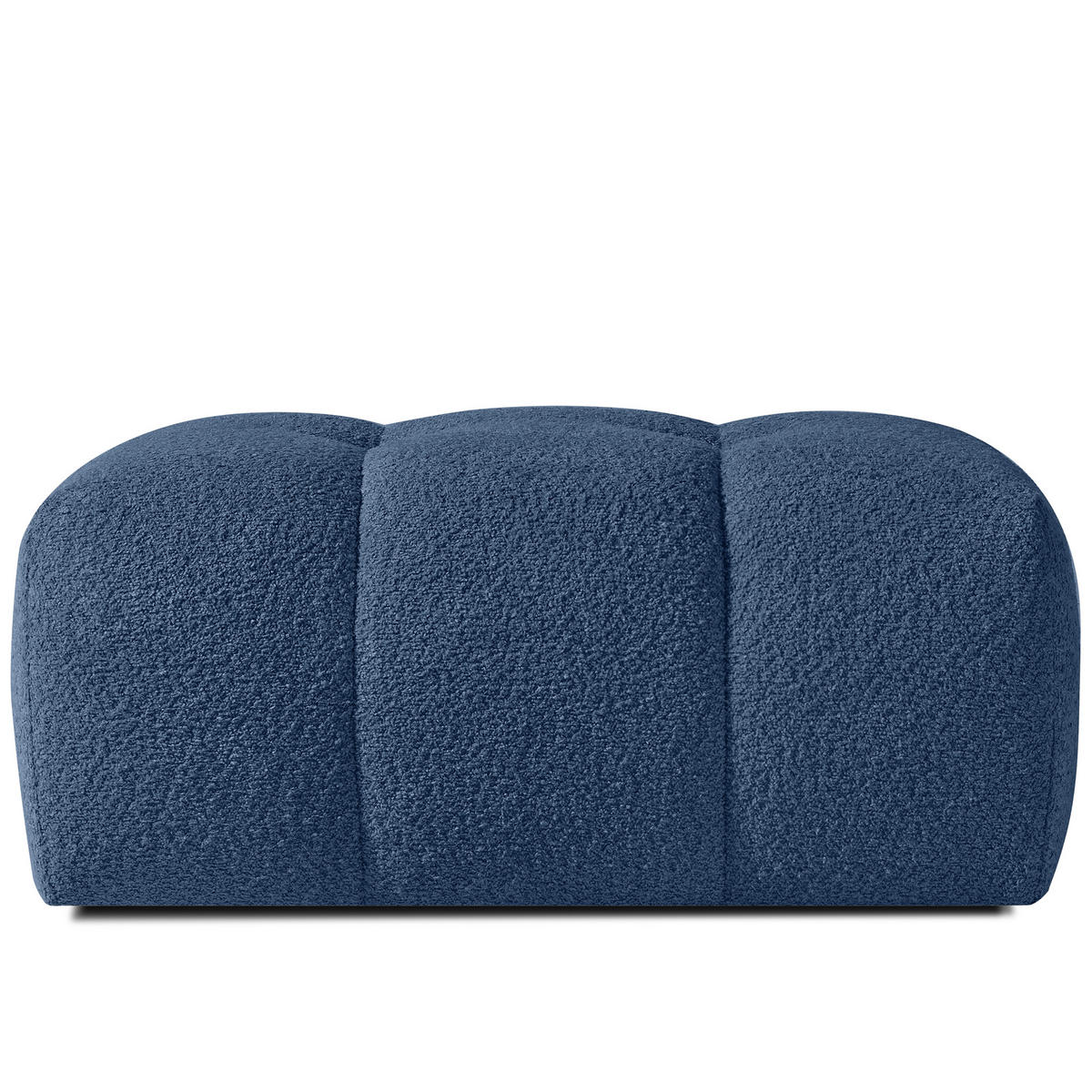 POUF RAVIA, Bouclé, Marineblau - Dunkelblau, Holz/Textil (96/45/50cm) - KONSIMO®