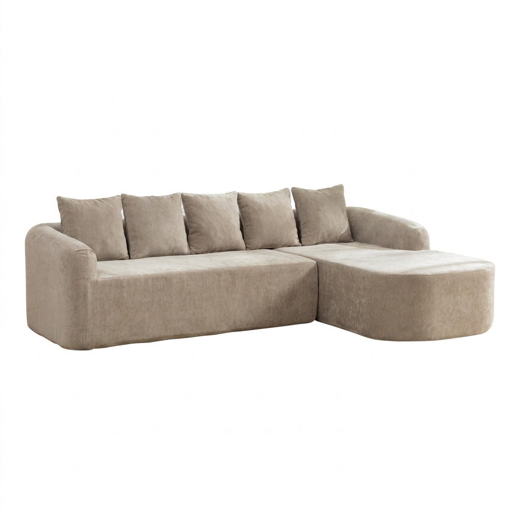 ECKSOFA 270/172/80.5 cm Grau Chenille, Rechte Seite - Grau, Textil (270/172cm) - Oxeza