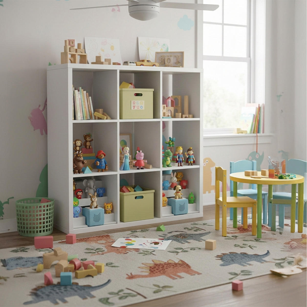 REGÁL na Tonies - bílá, kov (34/28/35cm) - Relaxdays