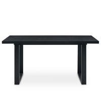 ESSTISCH LESINA schwarz - Schwarz, Holzwerkstoff (80/160/77cm) - IDIMEX