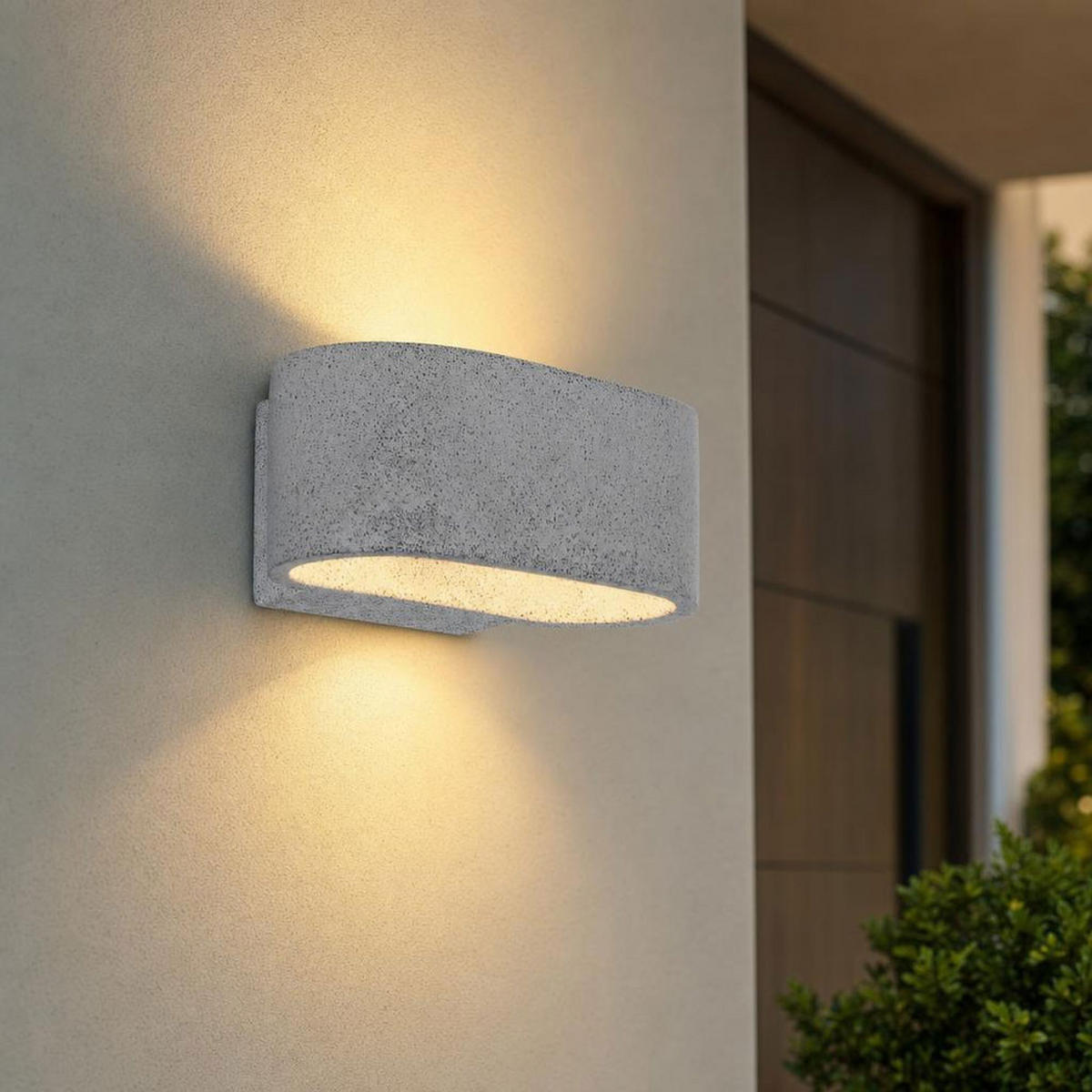 AUSSEN-WANDLEUCHTE FERGUSON Aluminium Weiß Up & Down - Weiß, Metall (20/8.5/12cm) - Globo Lighting