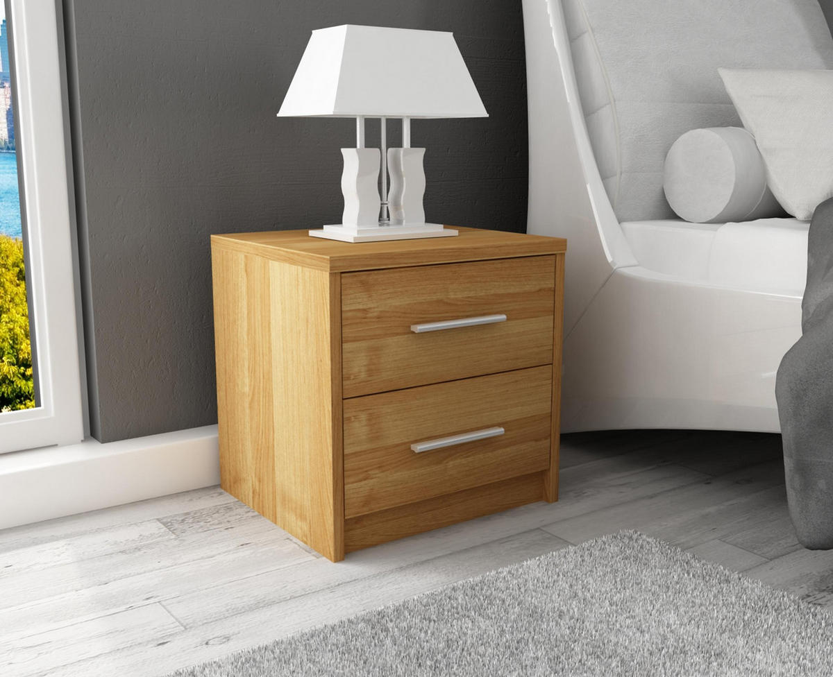 NACHTTISCH 2S Erle 40/35/41 cm - Erlefarben, Holzwerkstoff (40/41/35cm) - Matkam Möbel