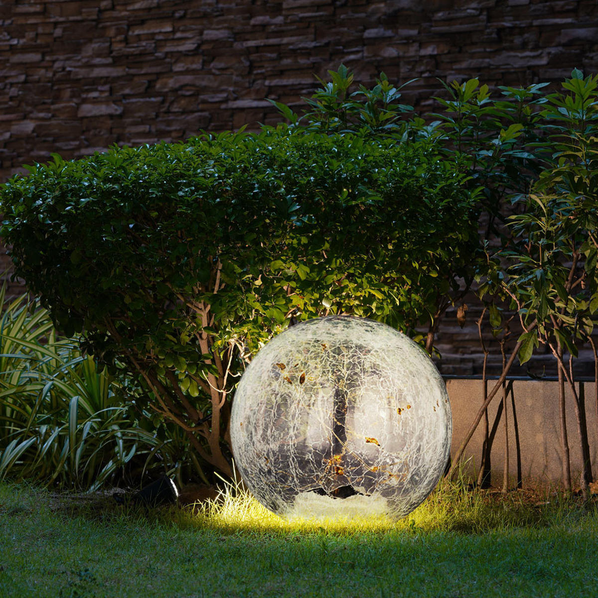 LED AUSSENLEUCHTE Solarleuchte klar Glas - Klar, Glas (15/15/25.5cm)