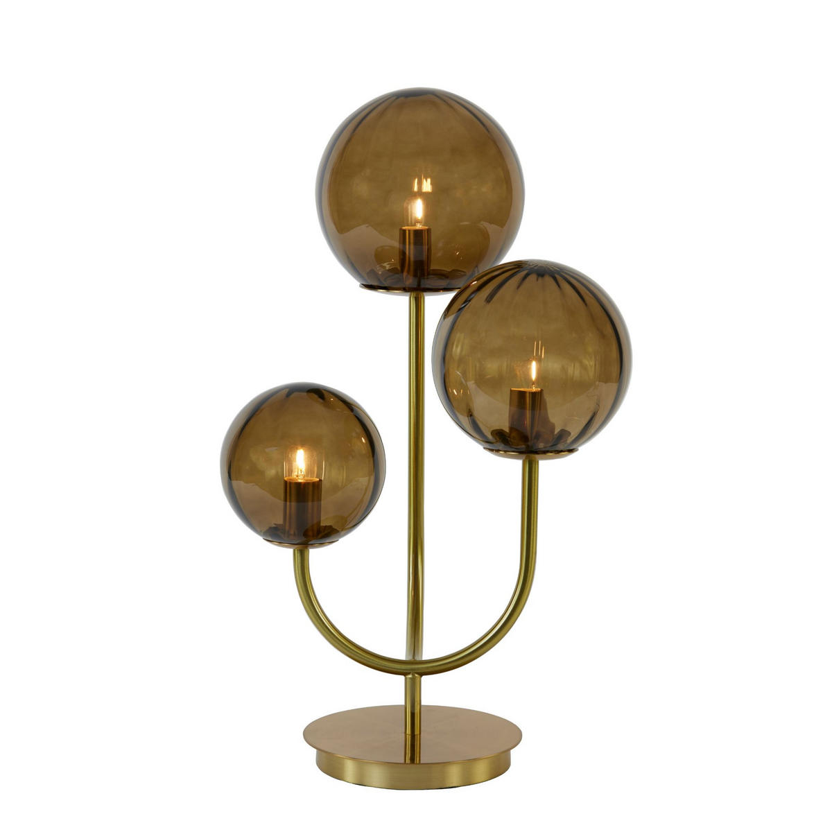 TISCHLAMPE Magdala Braun Ø38/60 cm - Braun, Glas (38/20/60cm) - Light & Living