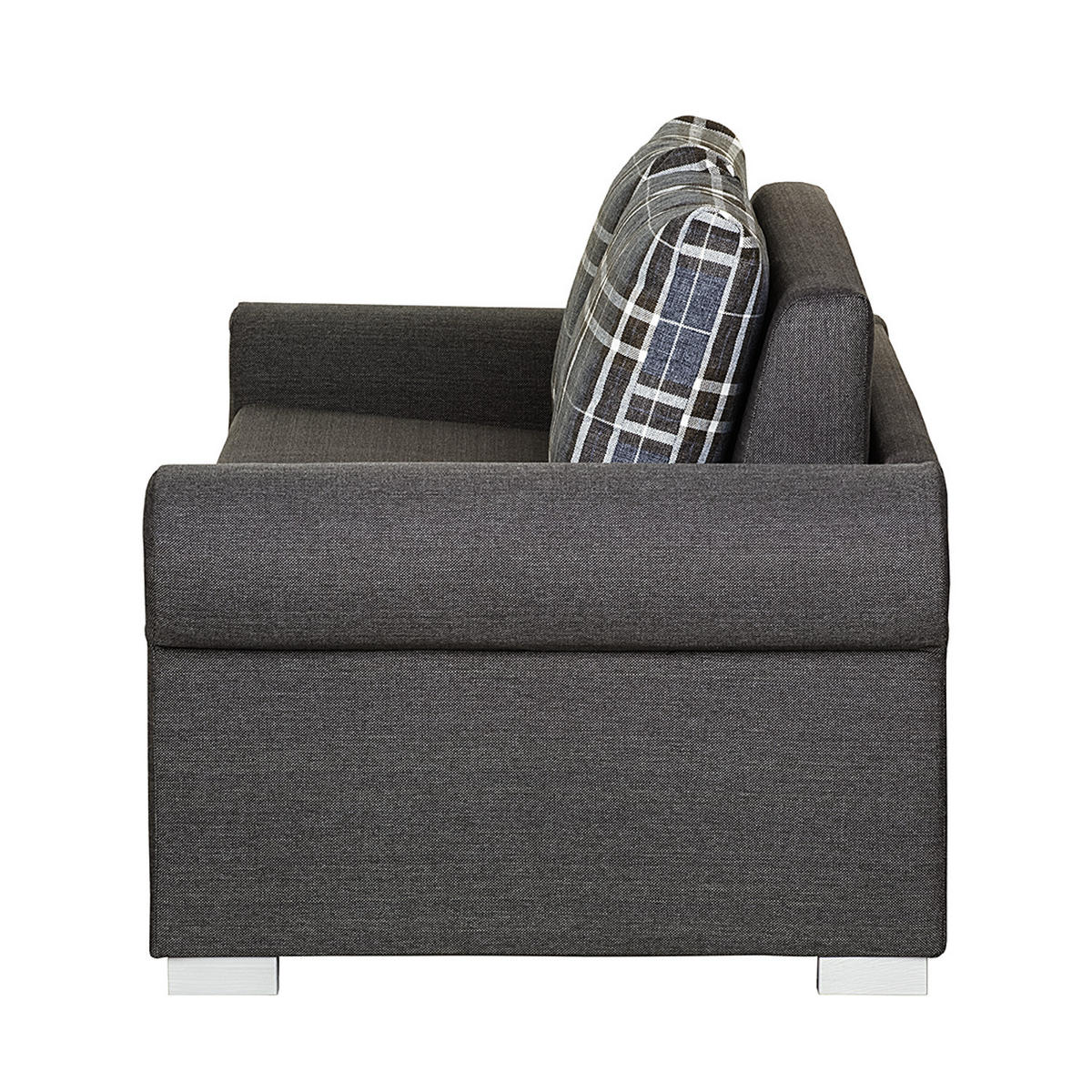SCHLAFSOFA - Blau/Grau, Textil (184/90/90cm) - home24