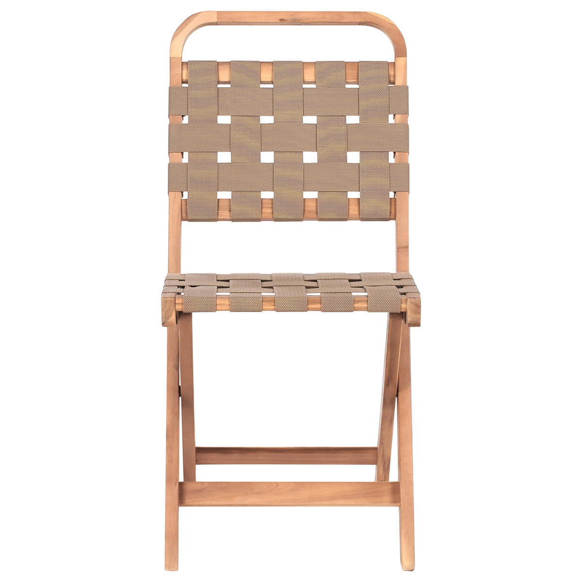 BISTRO-SET klappbar zertifiziertes Akazienholz Braun Calciano - Braun, Holz - Beliani