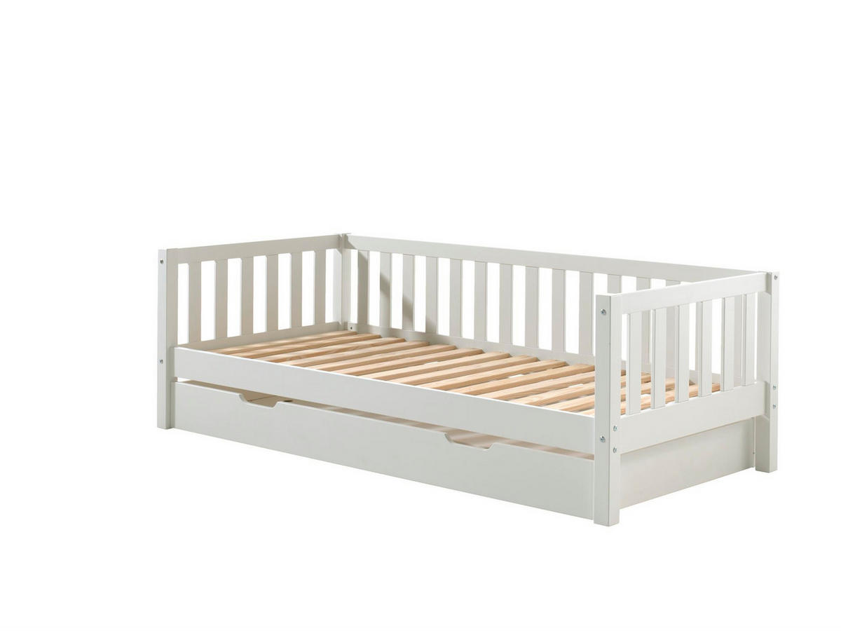 KOJENBETT Karena 211x68x98 aus Massivholz in Weiß - Weiß, Holz (90/200cm) - 58aufmkessel