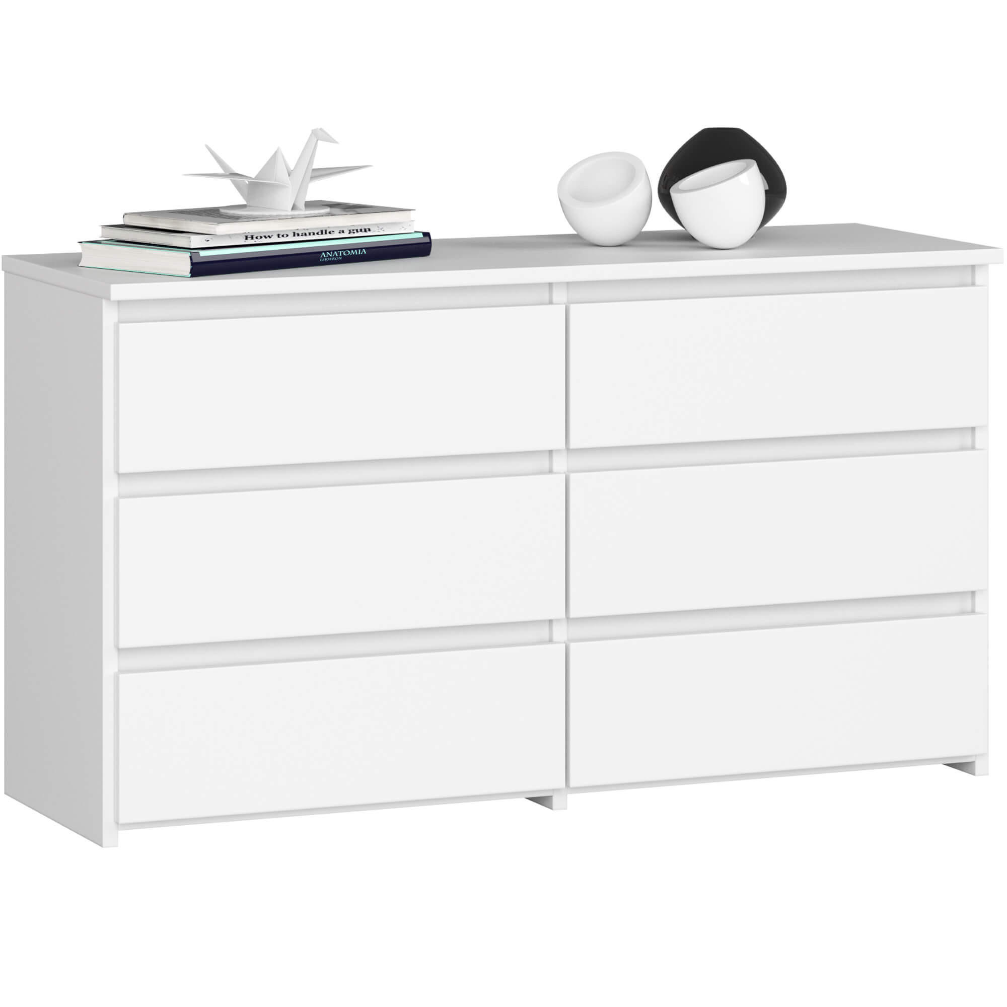 KOMMODE Weiß 35x100x57 cm - Weiß, Holzwerkstoff (100/57/35cm) - Akord