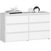 KOMMODE Weiß 35x100x57 cm - Weiß, Holzwerkstoff (100/57/35cm) - Akord