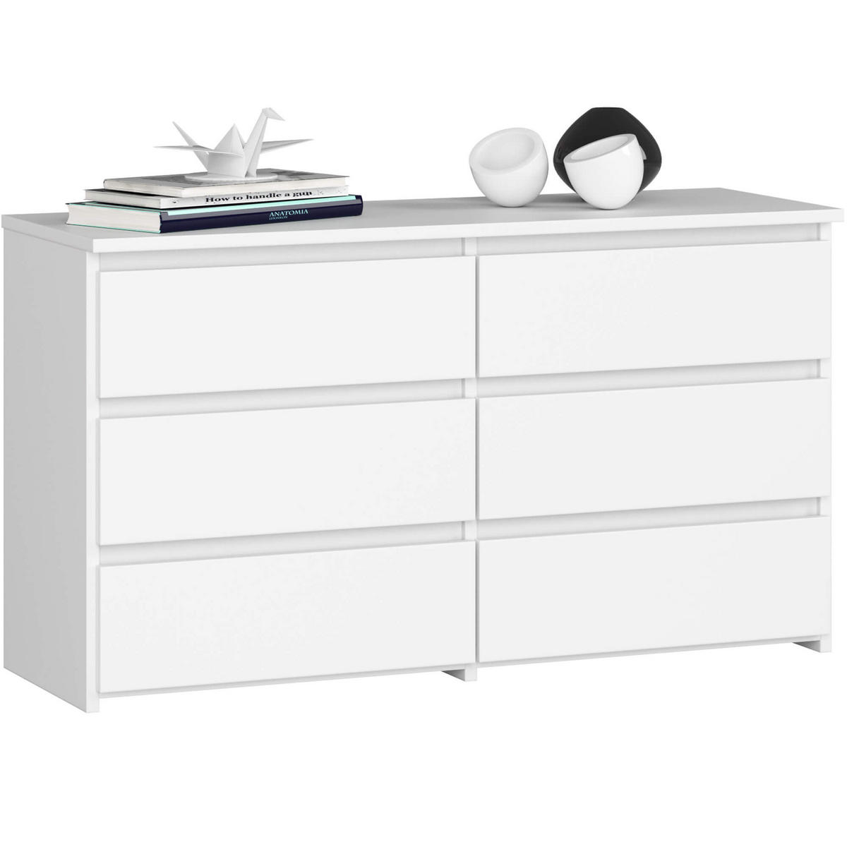 KOMMODE Weiß 35x100x57 cm - Weiß, Holzwerkstoff (100/57/35cm) - Akord