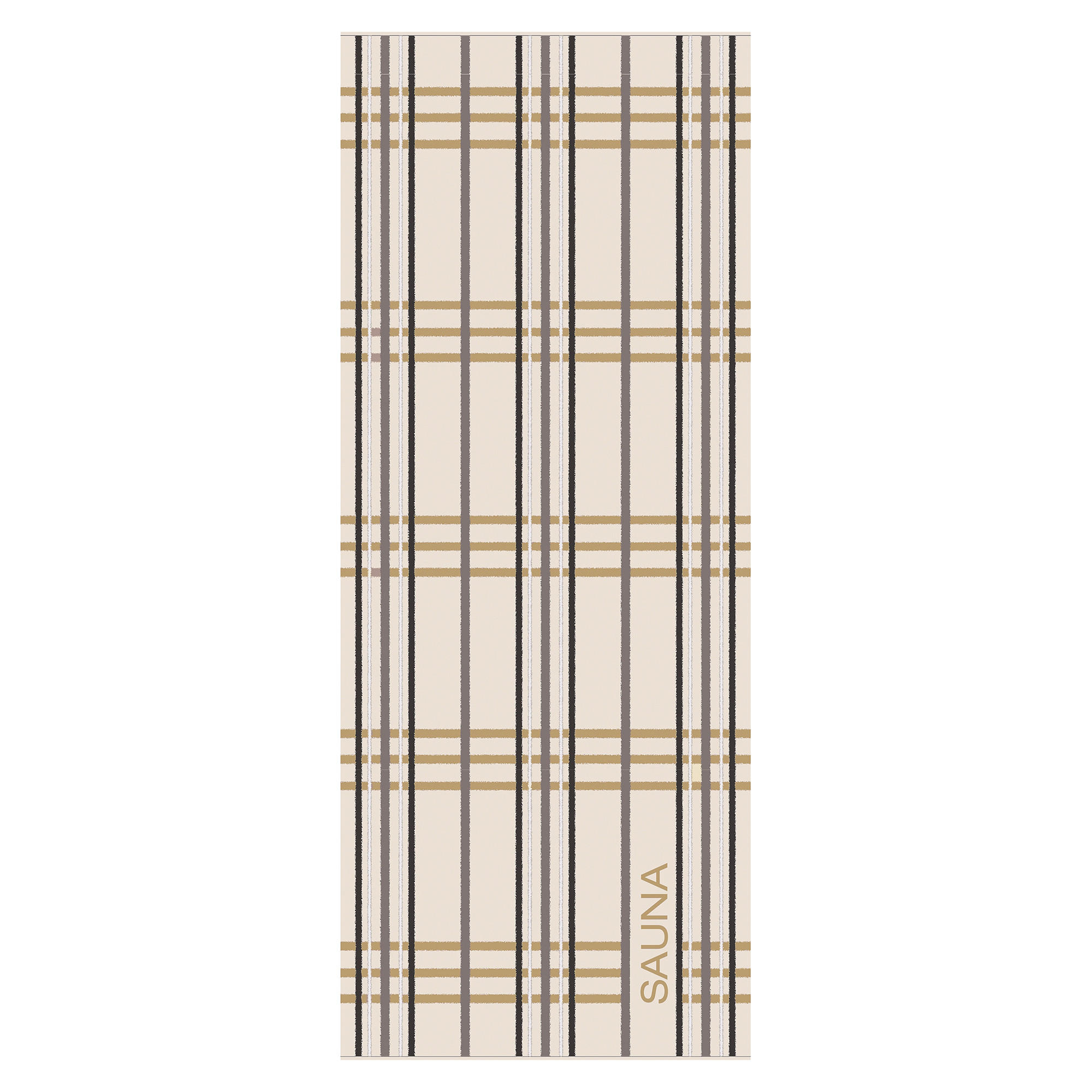 SAUNATUCH SAUNA CHECK 6274 NATUR - 33 - Beige, Textil (80/200cm) - Cawoe