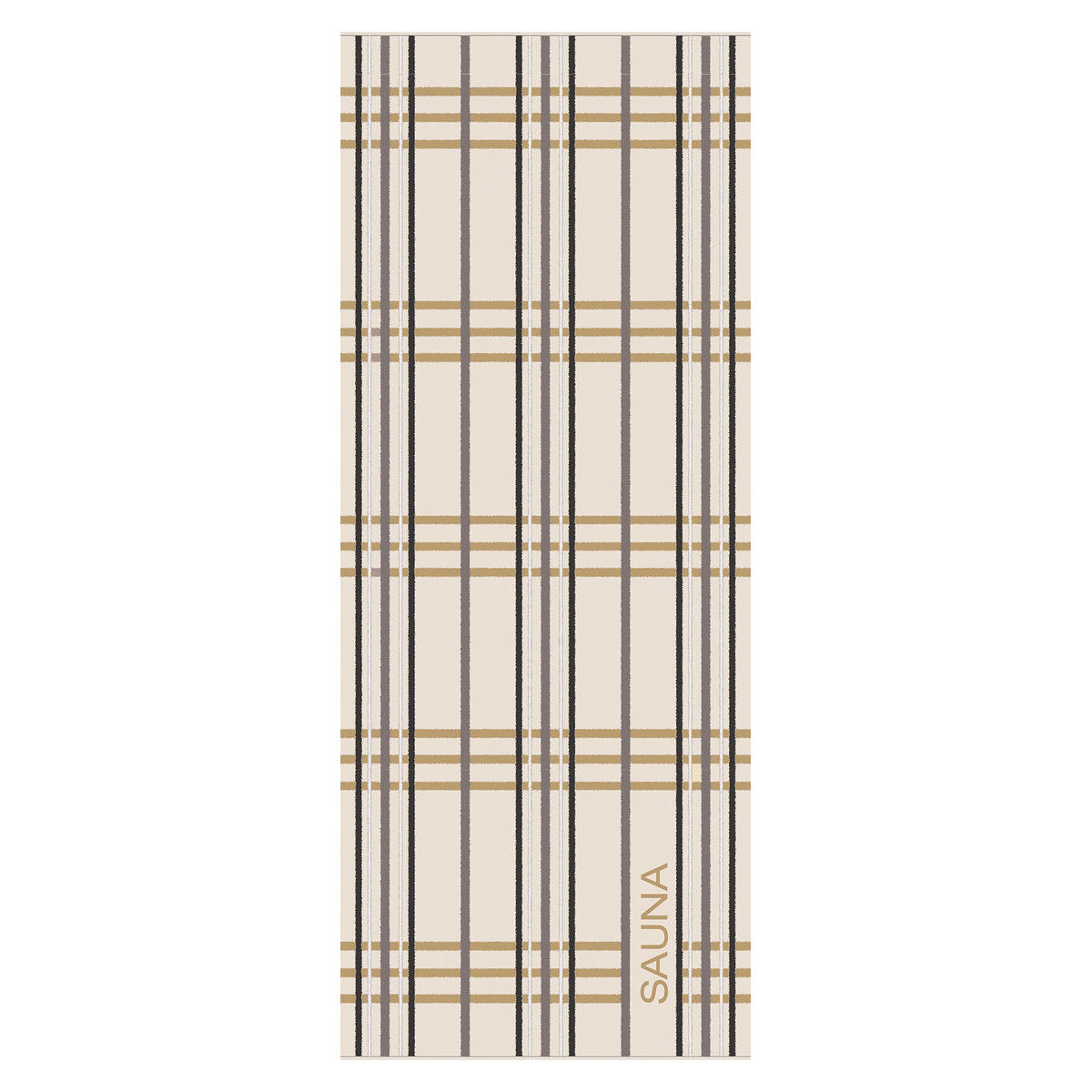 SAUNATUCH SAUNA CHECK 6274 NATUR - 33 - Beige, Textil (80/200cm) - Cawoe