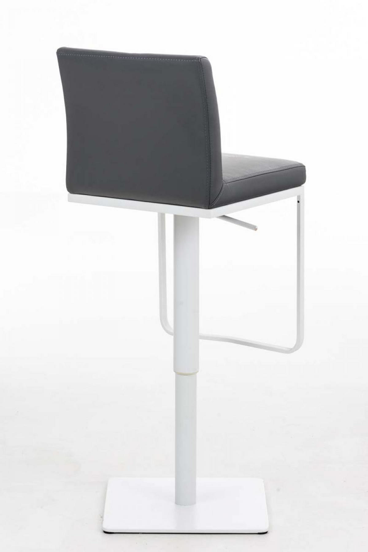 BARHOCKER 2er Set Lederlook Grau - Weiß/Grau, Textil/Metall (42/86/44cm) - CLP