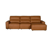 BIGSOFA DORI Braun Leder - Dunkelbraun/Schwarz, Leder/Kunststoff (288/92/164cm) - KAWOLA