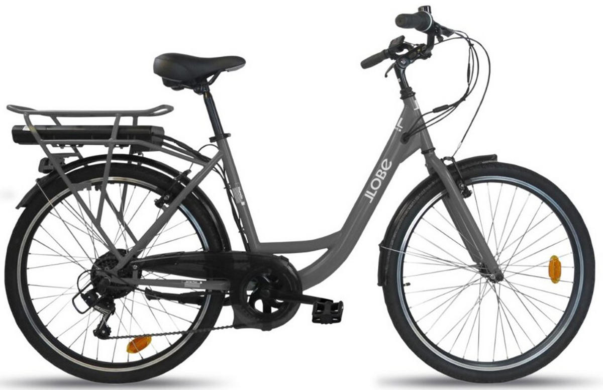 CITY E-BIKE 26" Mando, anthrazit - Anthrazit, Metall (125cm) - LLOBE