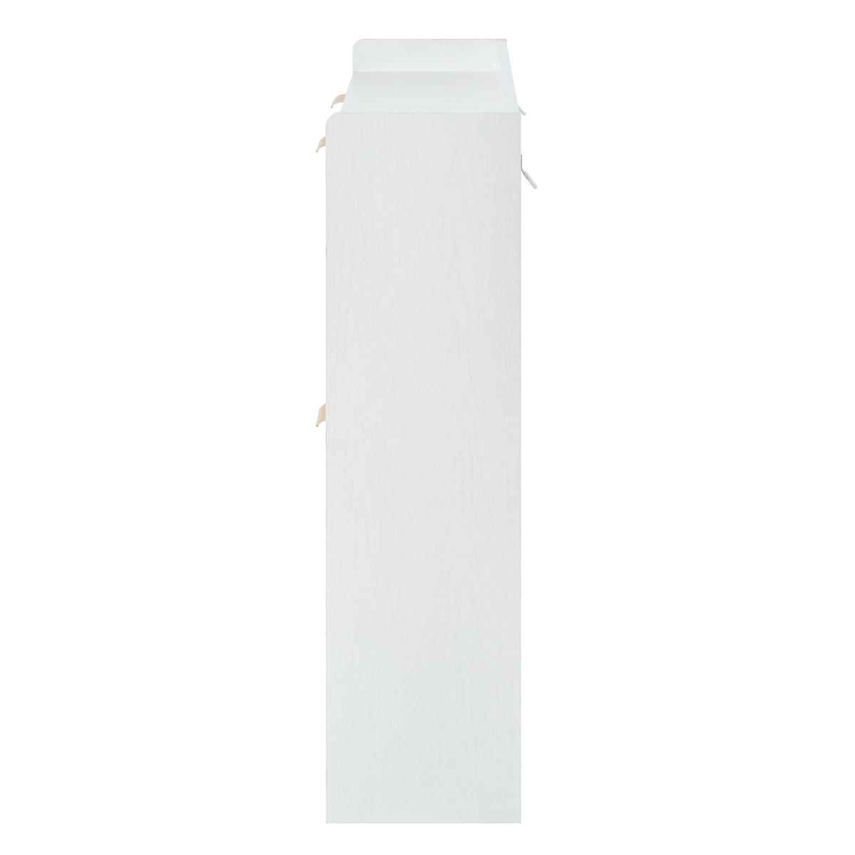 SCHUHSCHRANK aus MDF 105x24x90cm in Weiß mit 4 Klappfächern - Weiß, Holzwerkstoff (105/90/24cm) - Modfu