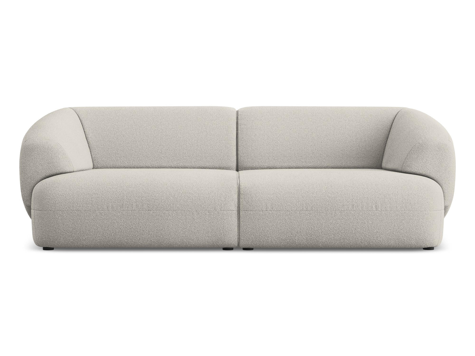 4-SITZER-SOFA Bouclé Stoff Beige - Beige/Schwarz, Kunststoff/Textil (232/81/98cm) - Makamii