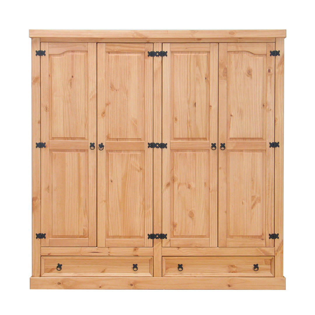 KLEIDERSCHRANK natur - Braun, Holz/Textil (194/196/58cm) - ebuy24