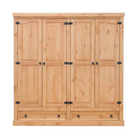 KLEIDERSCHRANK natur - Braun, Holz/Textil (194/196/58cm) - ebuy24