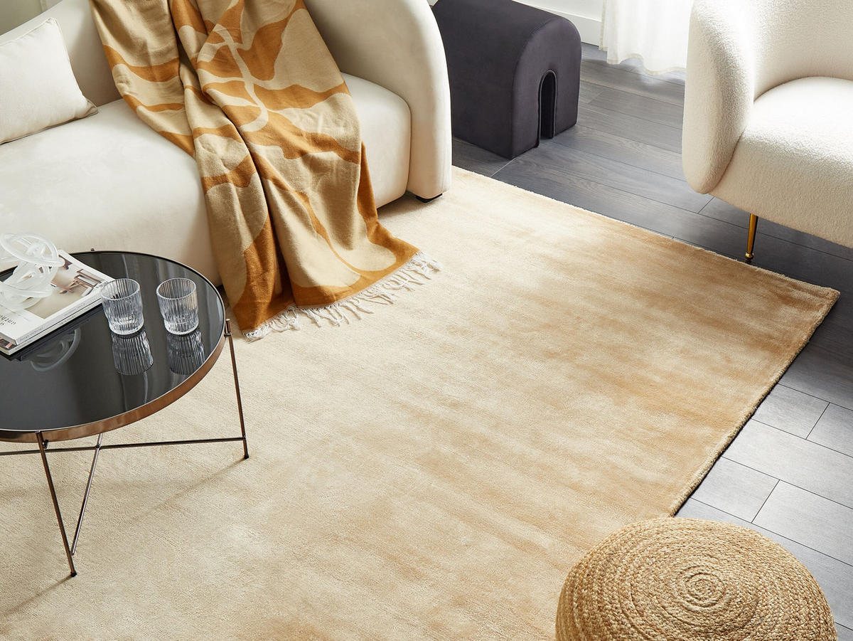 KURZFLOR-TEPPICH Gesi II 230/160 cm - Beige, Naturmaterialen (160/230cm) - Beliani