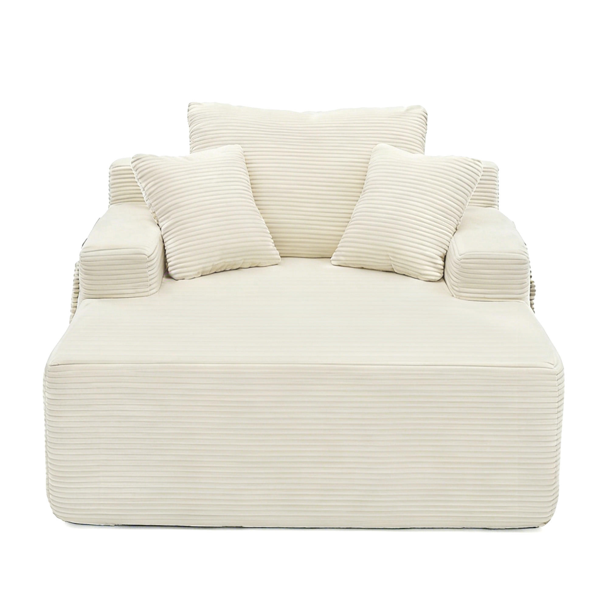 SOFAELEMENT 150/110/70 cm Beige Cord mit 2 Staufächer - Beige, Textil (70/150/110cm) - Oxeza