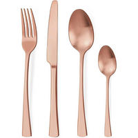 BESTECKSET 24-teilig für 6 Personen Roségold Matt - Bronzefarben, Metall
