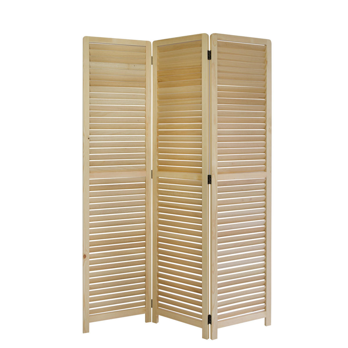 PARAVENT 3-tlg. 120/170 cm Braun Holzlamellen - Braun, Holz (120/170/2cm) - Homestyle4u