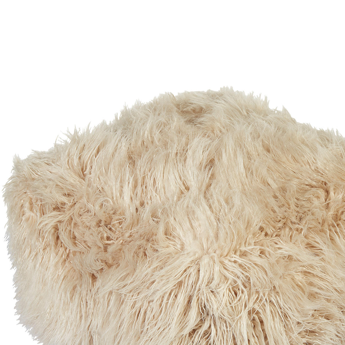 POUF Beige Mukki - Beige, Kunststoff (50/30/50cm) - Beliani