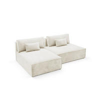 ECKSOFA Georgia Cremeweiß - Weiß, Holz (236/148cm) - Petits-meubles
