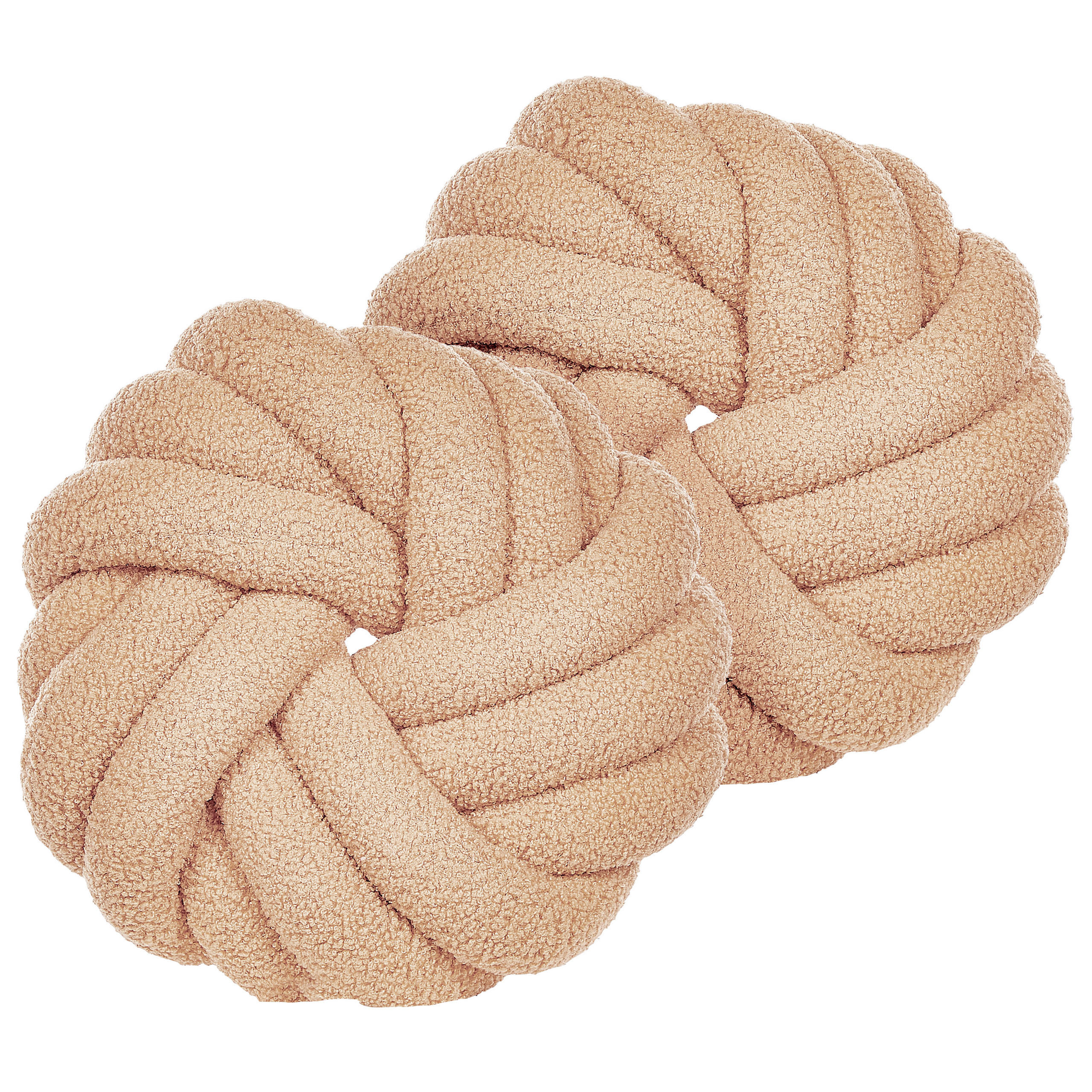 DEKOKISSEN 2er-Set Hellbeige 31/31 cm Akola - Beige, Textil (31/31cm) - Beliani