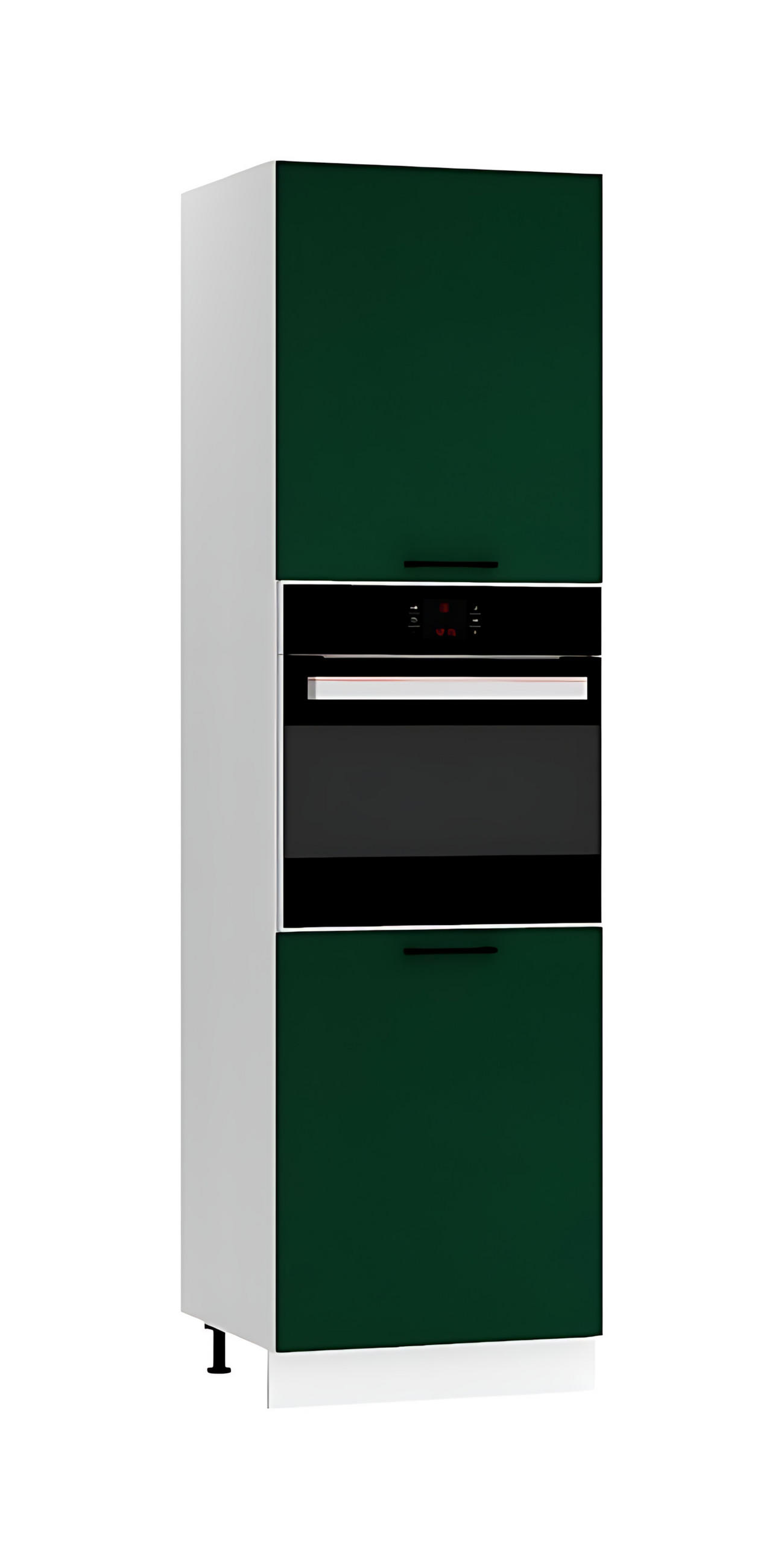 MIKROWELLENUMBAUSCHRANK D60PK/2133 PL - Morvex - Elegante Geräte-Integration - Dunkelgrün, Holz/Metall (60/213.3/56cm) - ROYAL24_MARKT