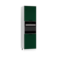 MIKROWELLENUMBAUSCHRANK D60PK/2133 PL - Morvex - Elegante Geräte-Integration - Dunkelgrün, Holz/Metall (60/213.3/56cm) - ROYAL24_MARKT