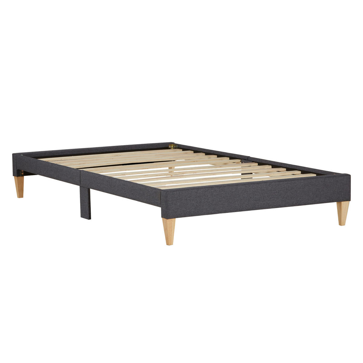 POLSTERBETT mit Lattenrost 90/200 cm in Grau - Grau, Textil (90/200cm) - Homestyle4u