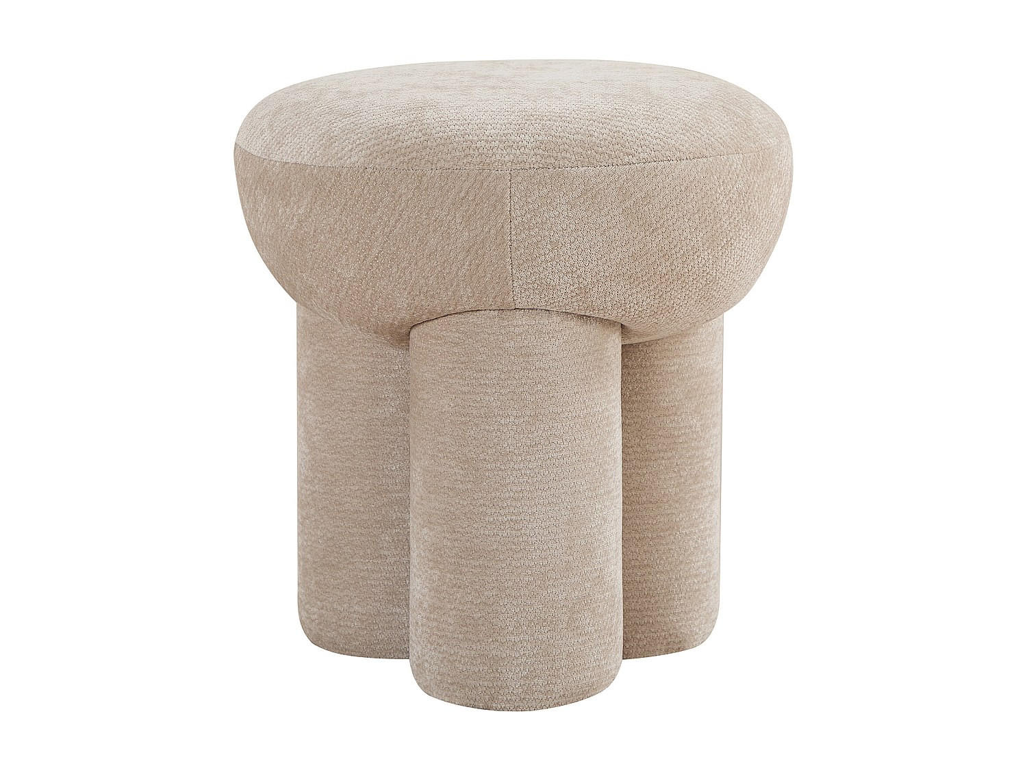 SITZHOCKER - 1 Person - Stoff - Beige - KUMBODA - Beige, Textil (41/43.5/41cm) - Vente-Unique
