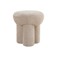 SITZHOCKER - 1 Person - Stoff - Beige - KUMBODA - Beige, Textil (41/43.5/41cm) - Vente-Unique
