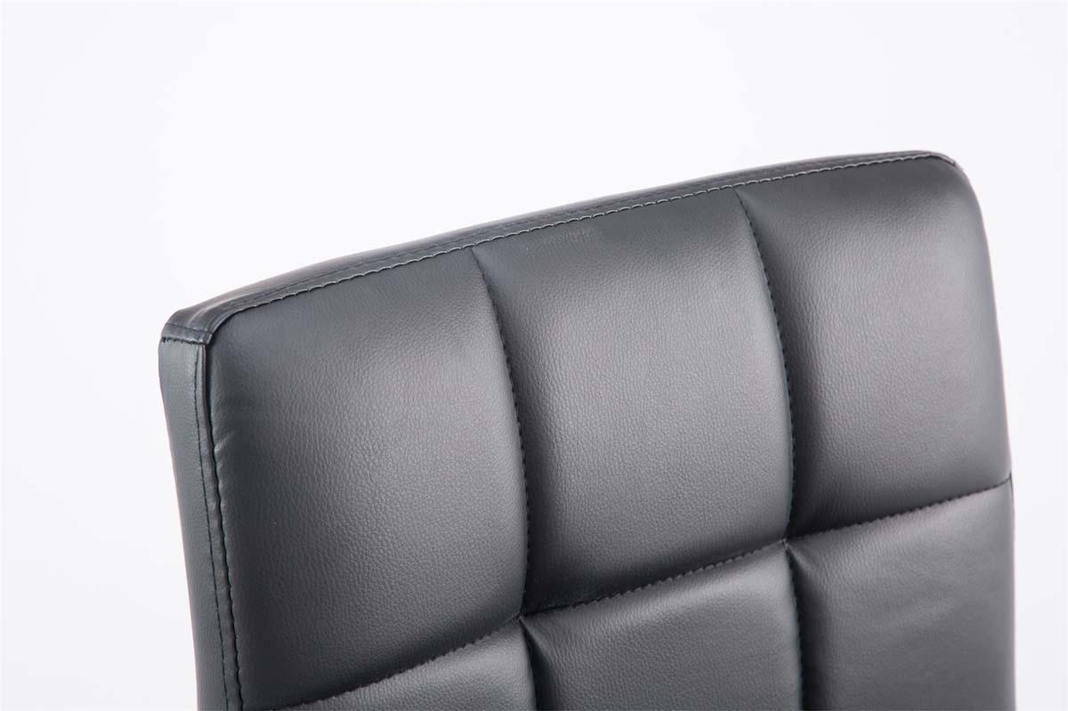 BARHOCKER 2er Set Bangko Kunstleder Schwarz - Schwarz, Leder/Metall (44/74/49cm) - DELUKE